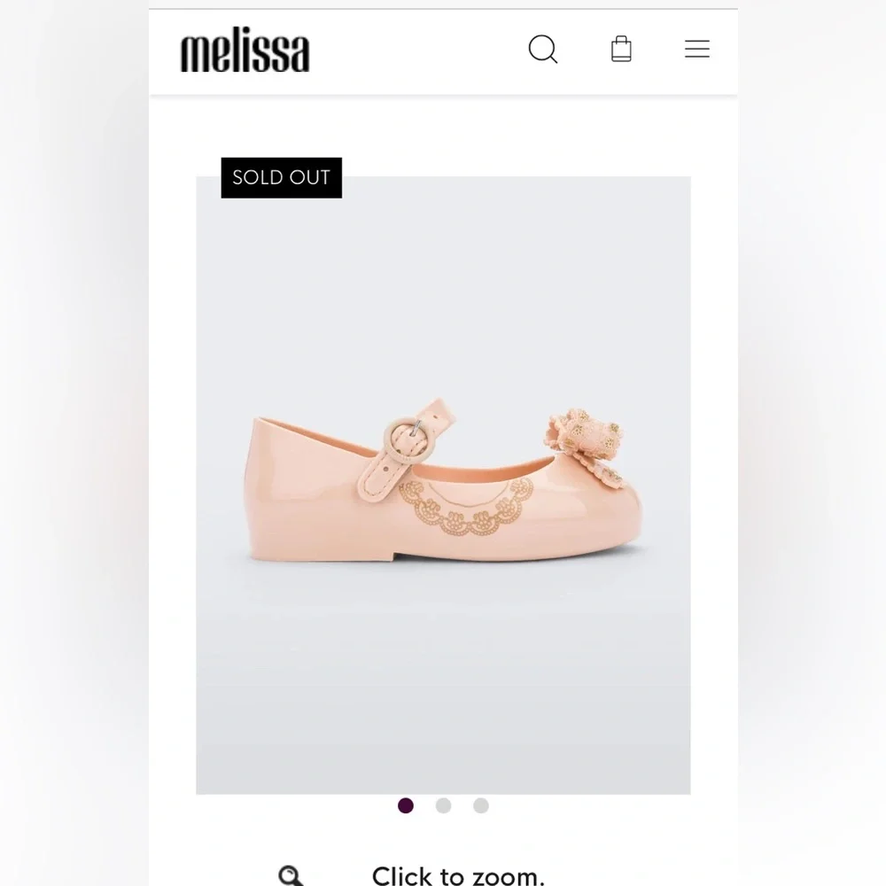 NWT MINI MELISSA Sweet Love Flats Size 6T